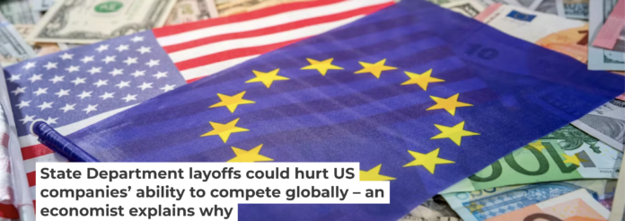 American businesses operating in Europe will soon have to follow new human rights rules – with less help from the U.S. than they once had. alfexe/Getty Images American businesses operating in Europe will soon have to follow new human rights rules – with less help from the U.S. than they once had. alfexe/Getty Images